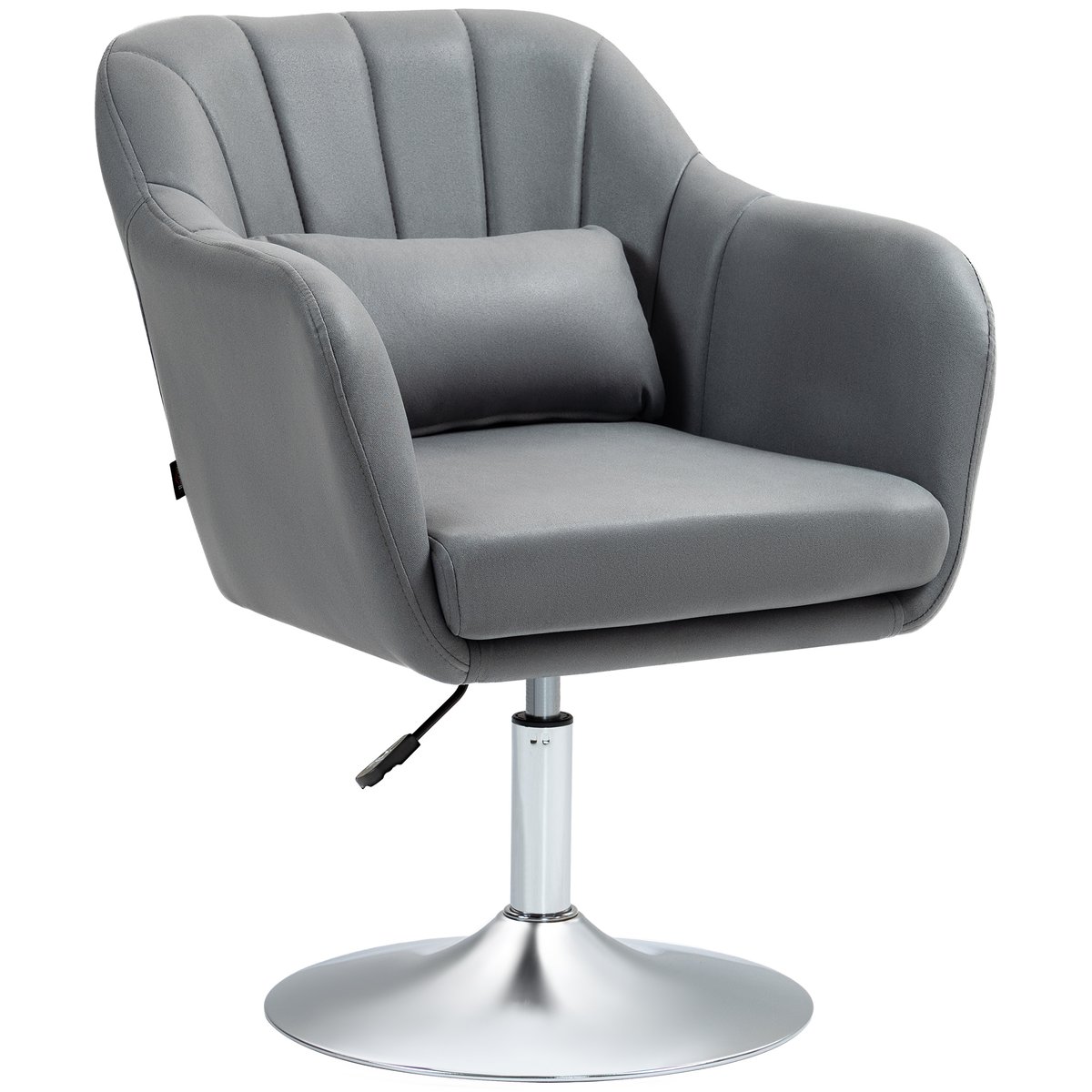 Accent Chair Tissu microfibre (100% gris foncé, HOMCOM