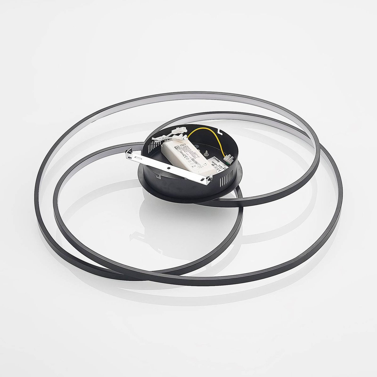 Plafonnier moderneLED, Kateryna noir mat, LINDBY