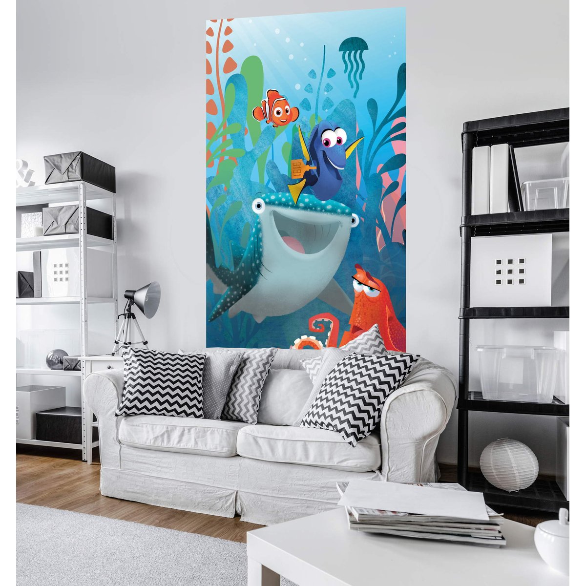 Papier peint Komar - Panel Finding Dory Aquarell - 120 x 200 cm bleu, HEXOA