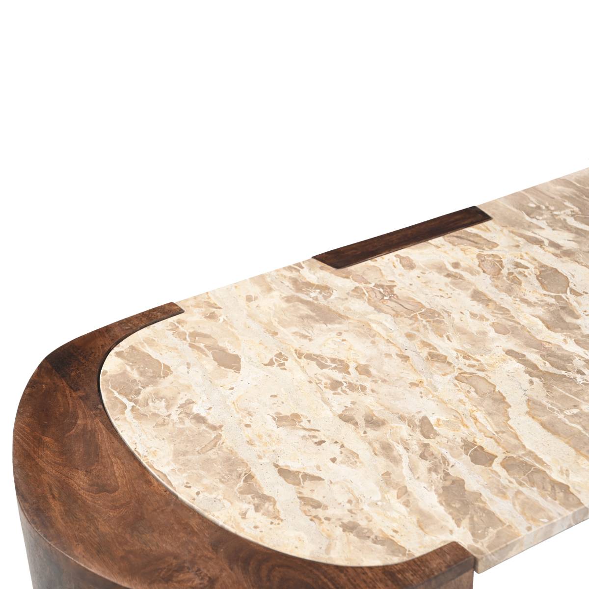 Table basse en bois de manguier AGNÈS bois foncé, MADE IN MEUBLES