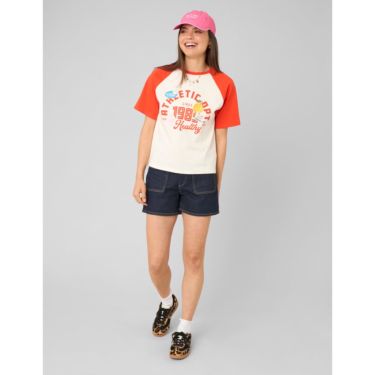 T-shirt raglan rouge, BZB