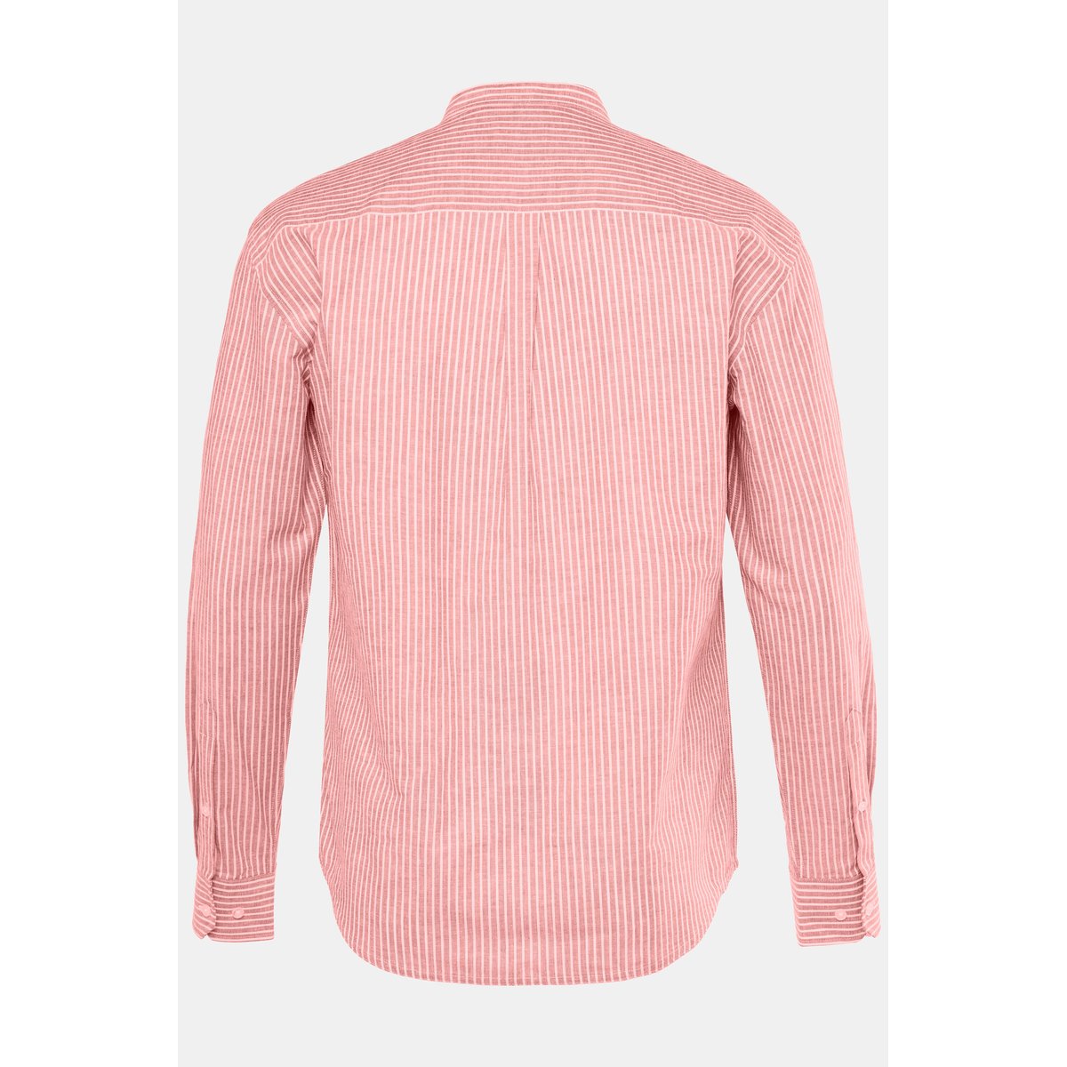 Chemise à rayures en lin mélangé orange, JP1880