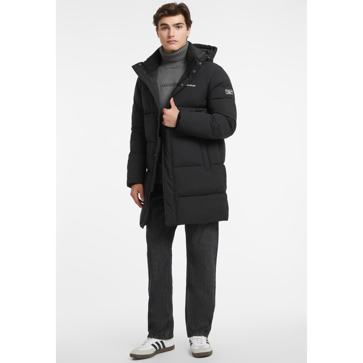 Doudoune Mi-Longue noir, GUESS JEANS