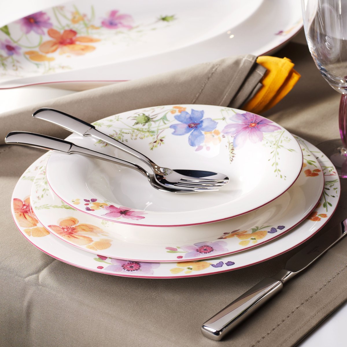 Assiette Gourmet Ronde MARIEFLEUR multicolore, VILLEROY & BOCH