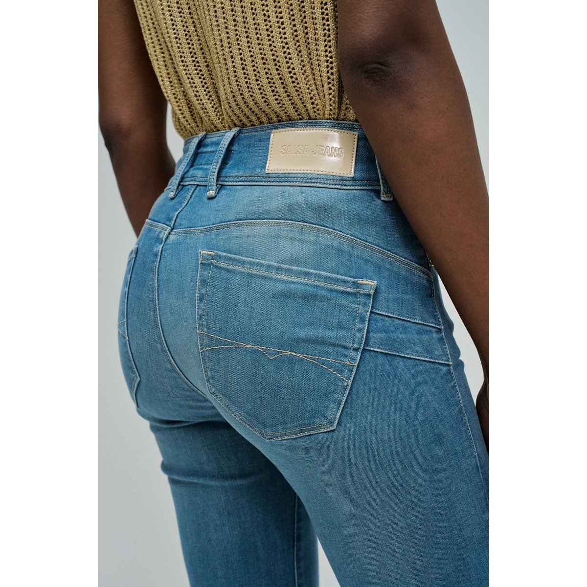 JEAN SECRET PUSH IN STRAIGHT bleu vintage, SALSA JEANS