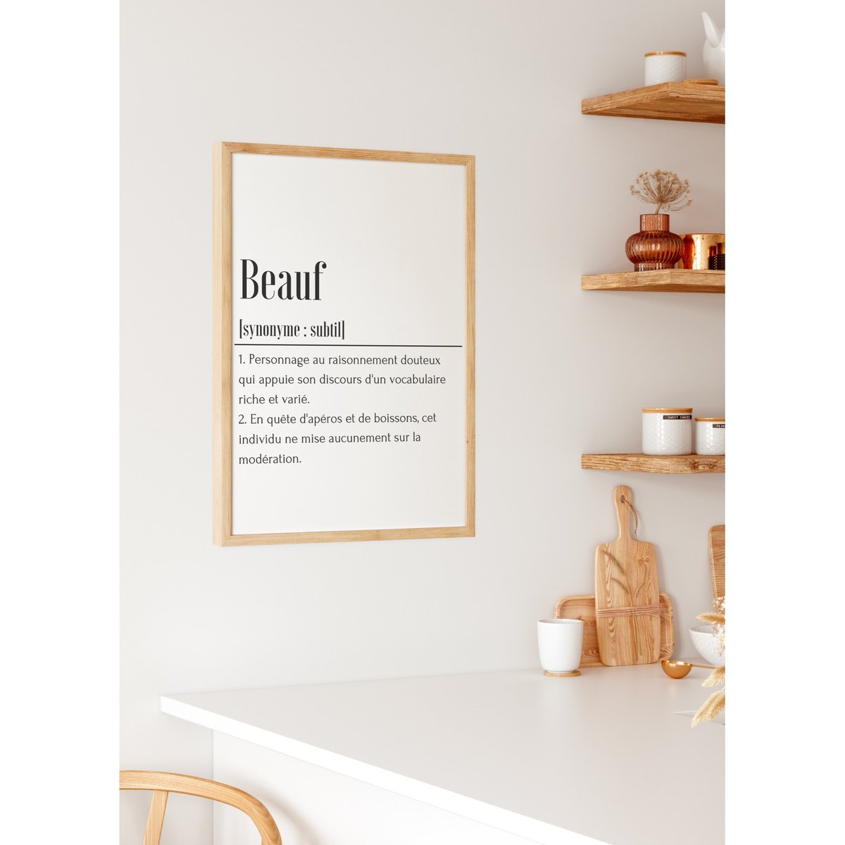 Affiche Définition Beauf blanc, L'AFFICHERIE