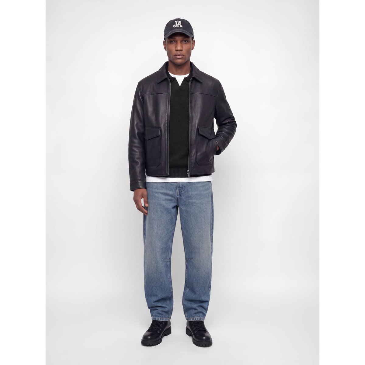 Polo Tricoté black 1, JACK & JONES