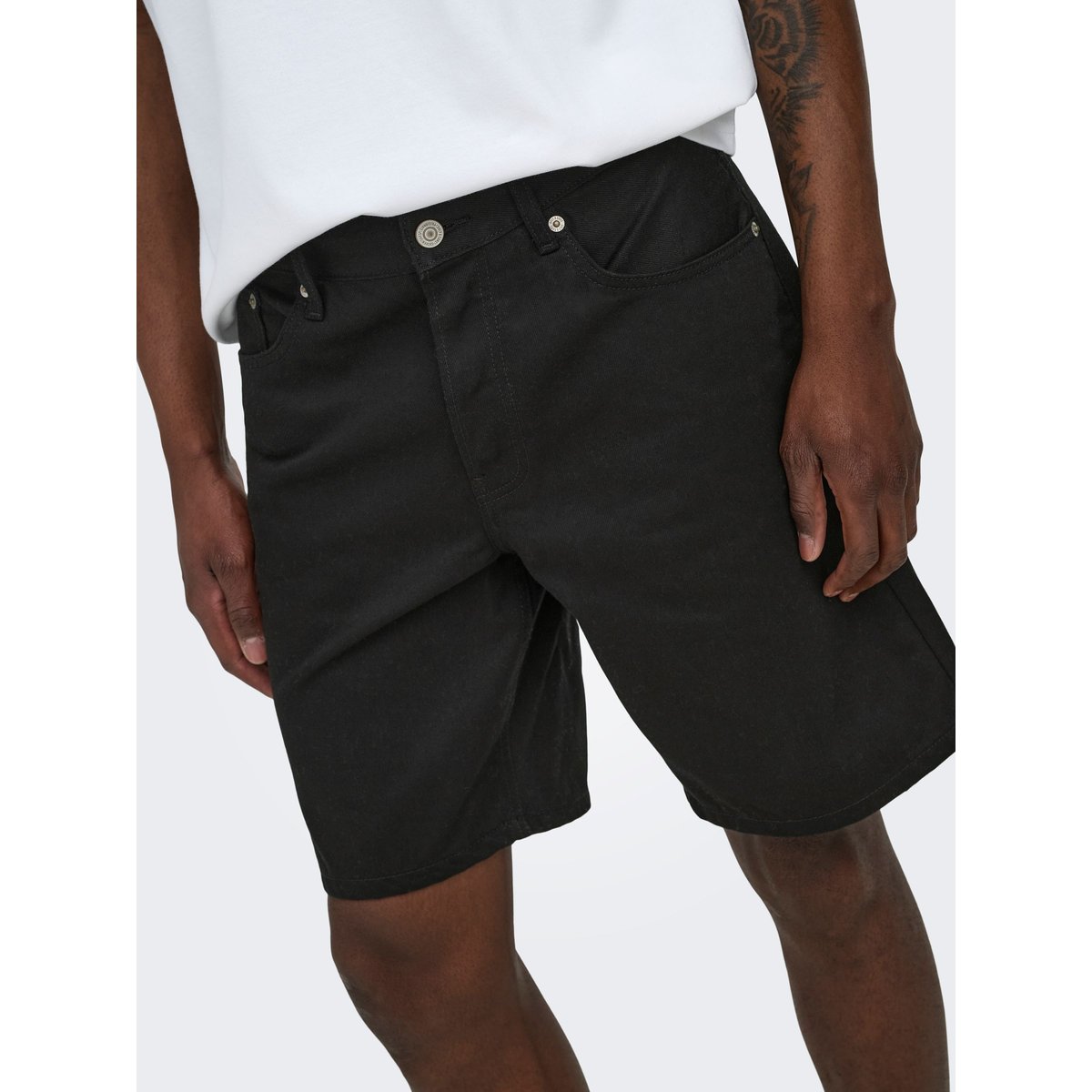 Short En Denim black denim 1, ONLY & SONS