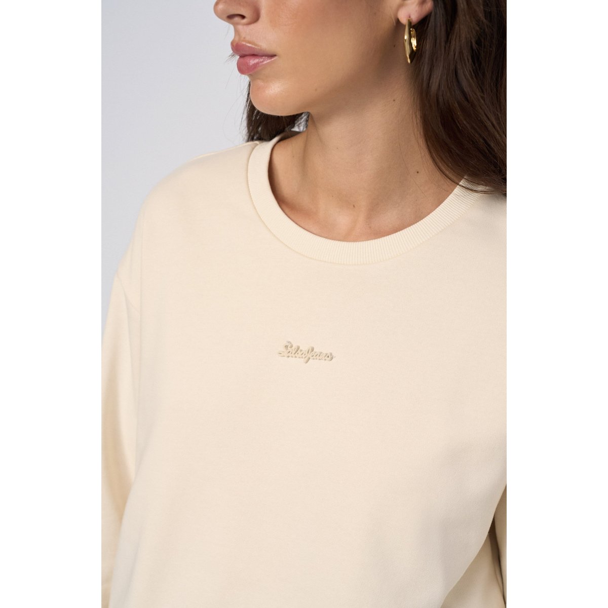 SWEAT À EFFET BLOUSANT beige, SALSA JEANS