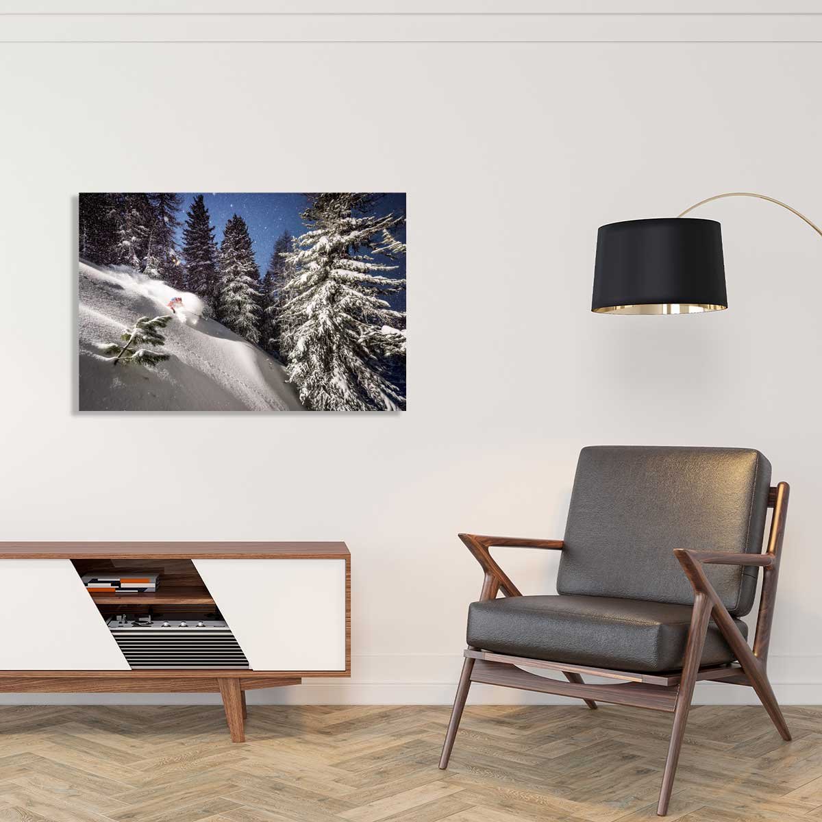 Tableau freeride ski session tableau alu dibond, HEXOA