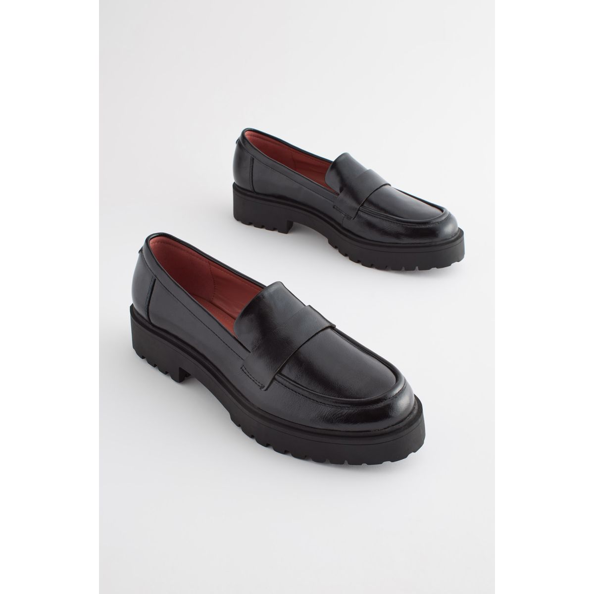 Mocassins à semelle épaisse noir, NEXT