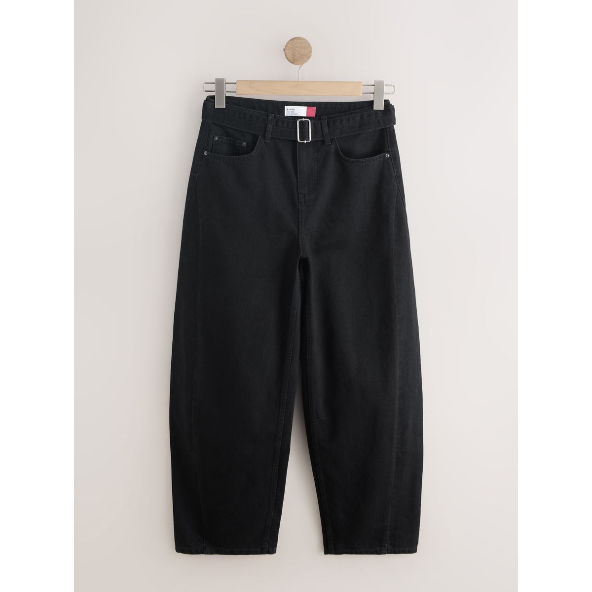 Jean bouffant avec ceinture noir, NEXT