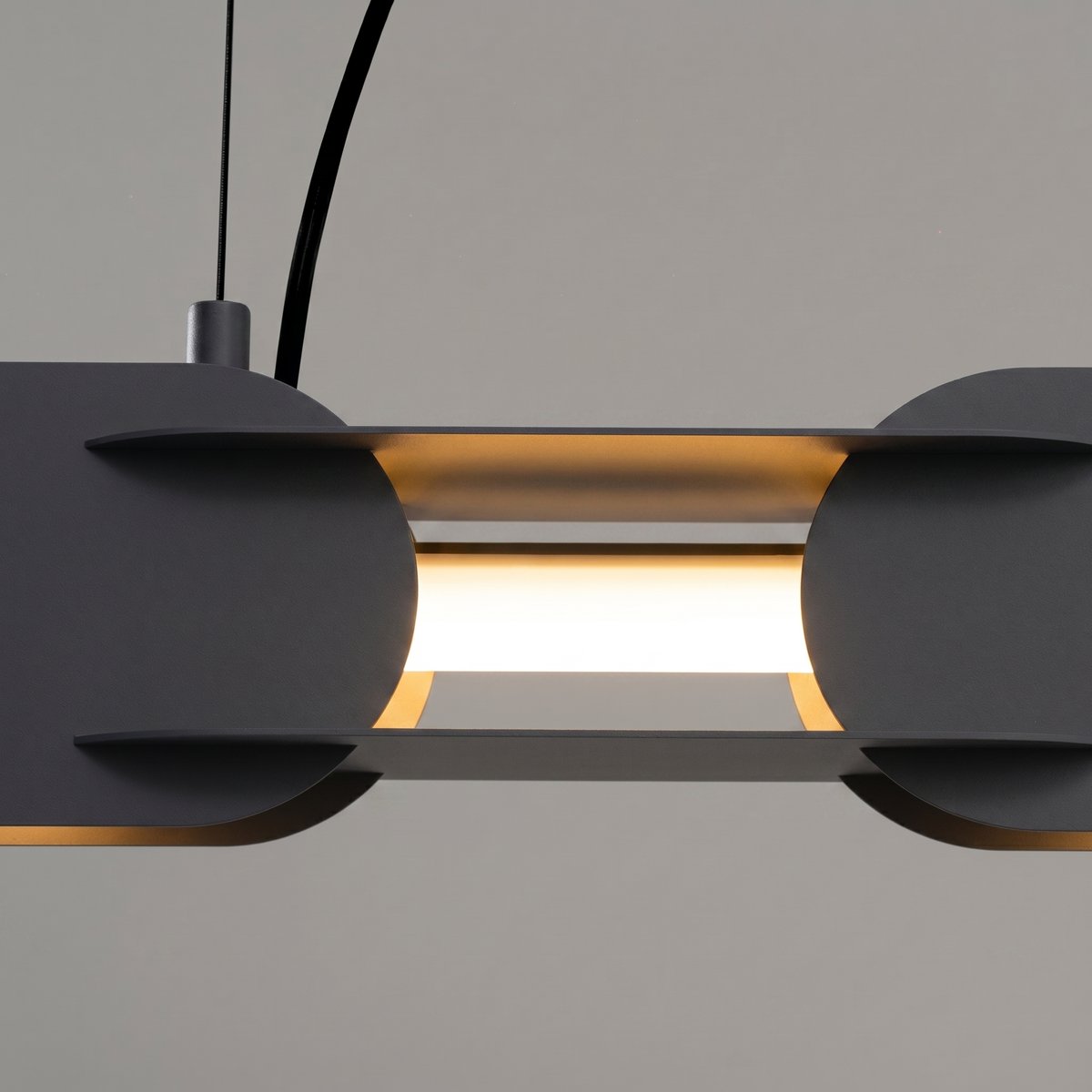 Suspension Acier Noir LED 1 Chain noir, EDEN