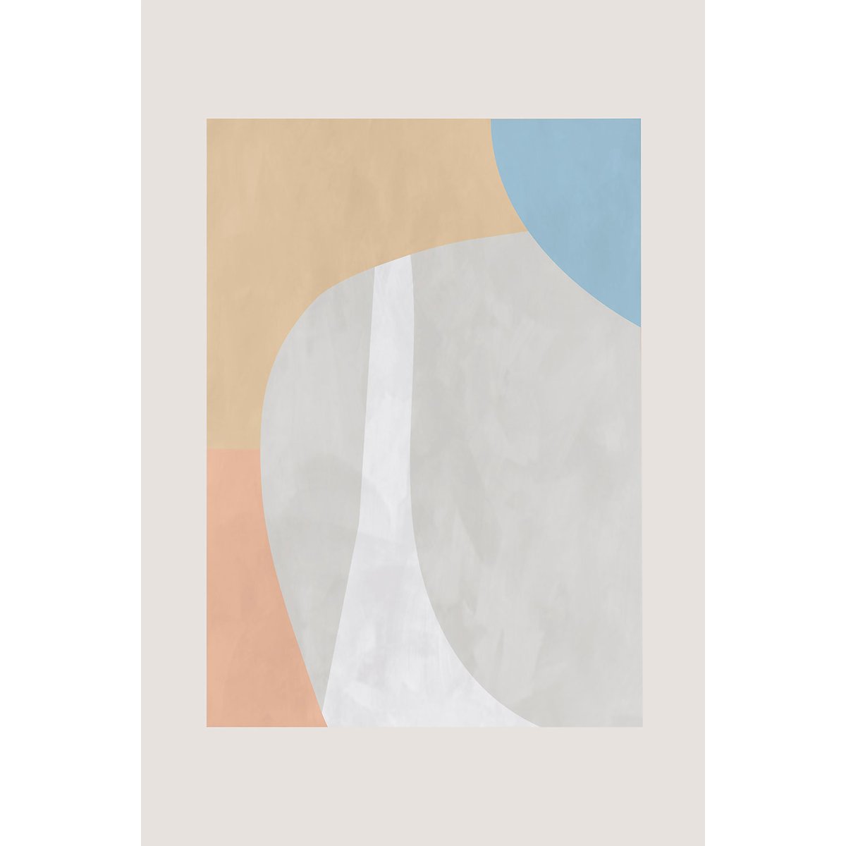 Tableau light beige contempory tableau alu dibond, HEXOA