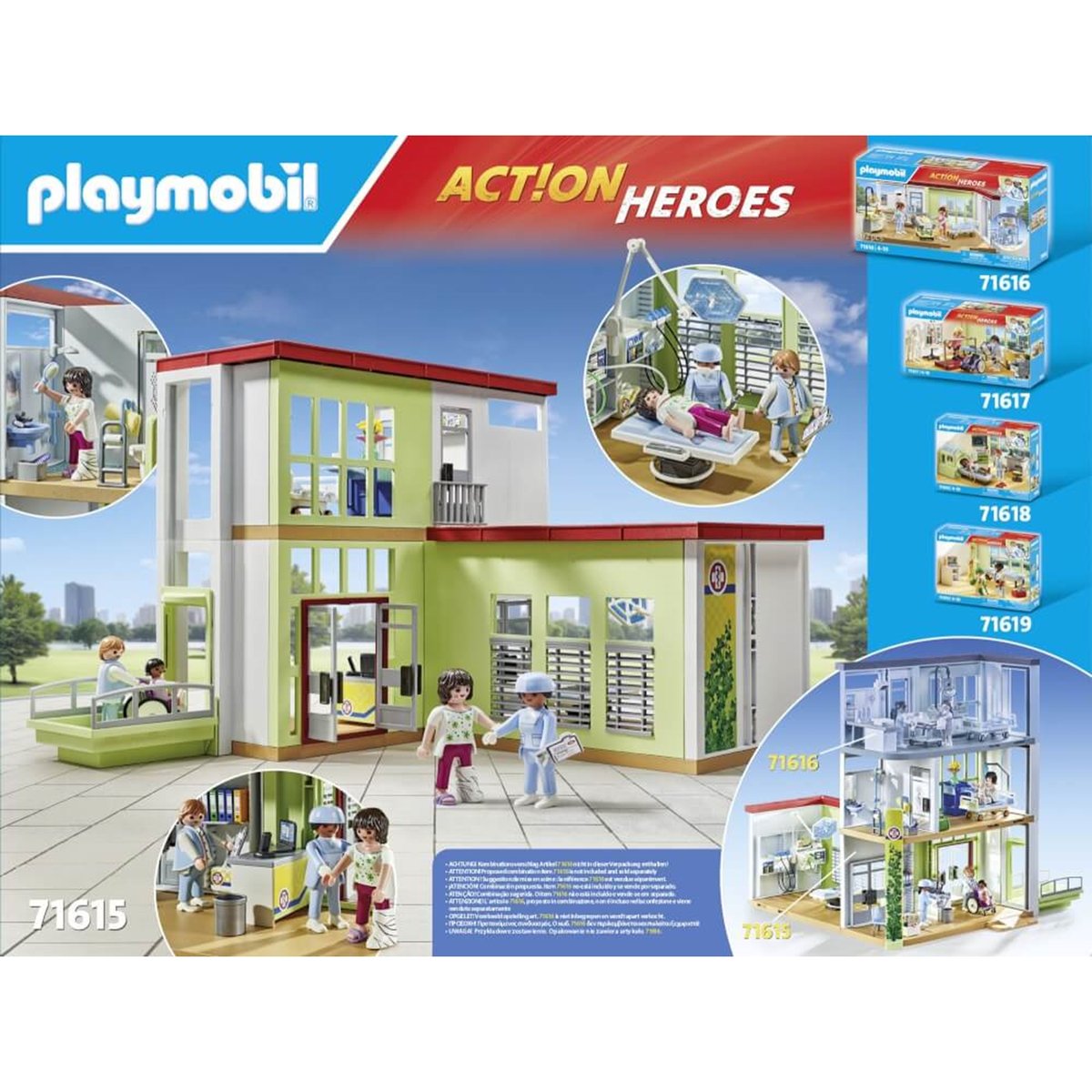 Heroes Hôpital aménagé multicolore, PLAYMOBIL