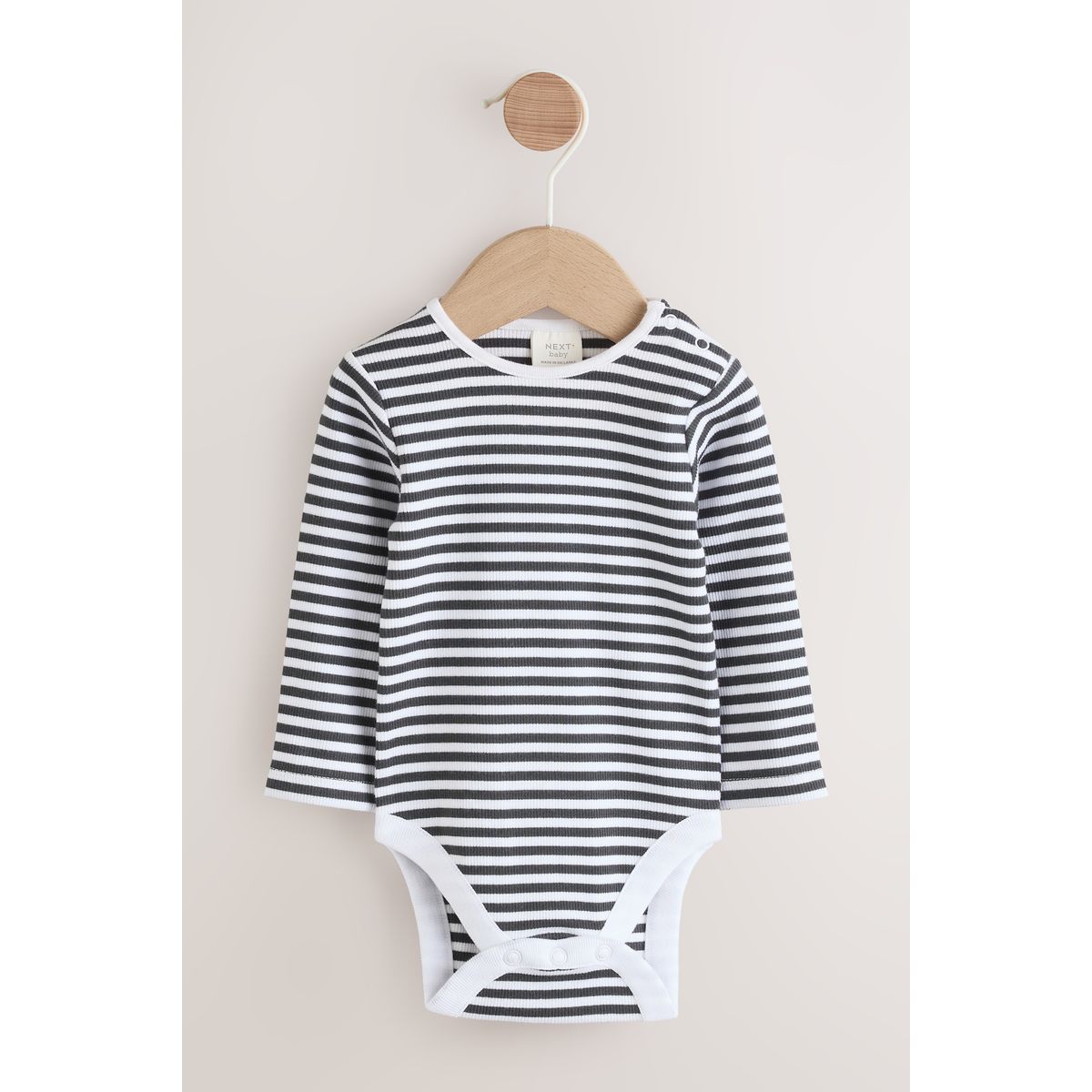 Ensemble bébé body et salopette en jean gris anthracite, NEXT