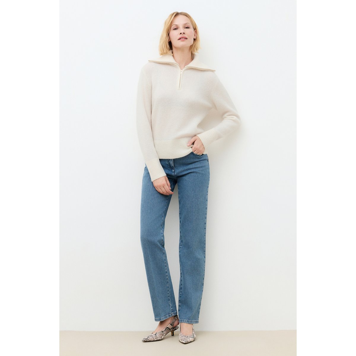 Pull droit camionneur MITCHELL ecru, CAROLL