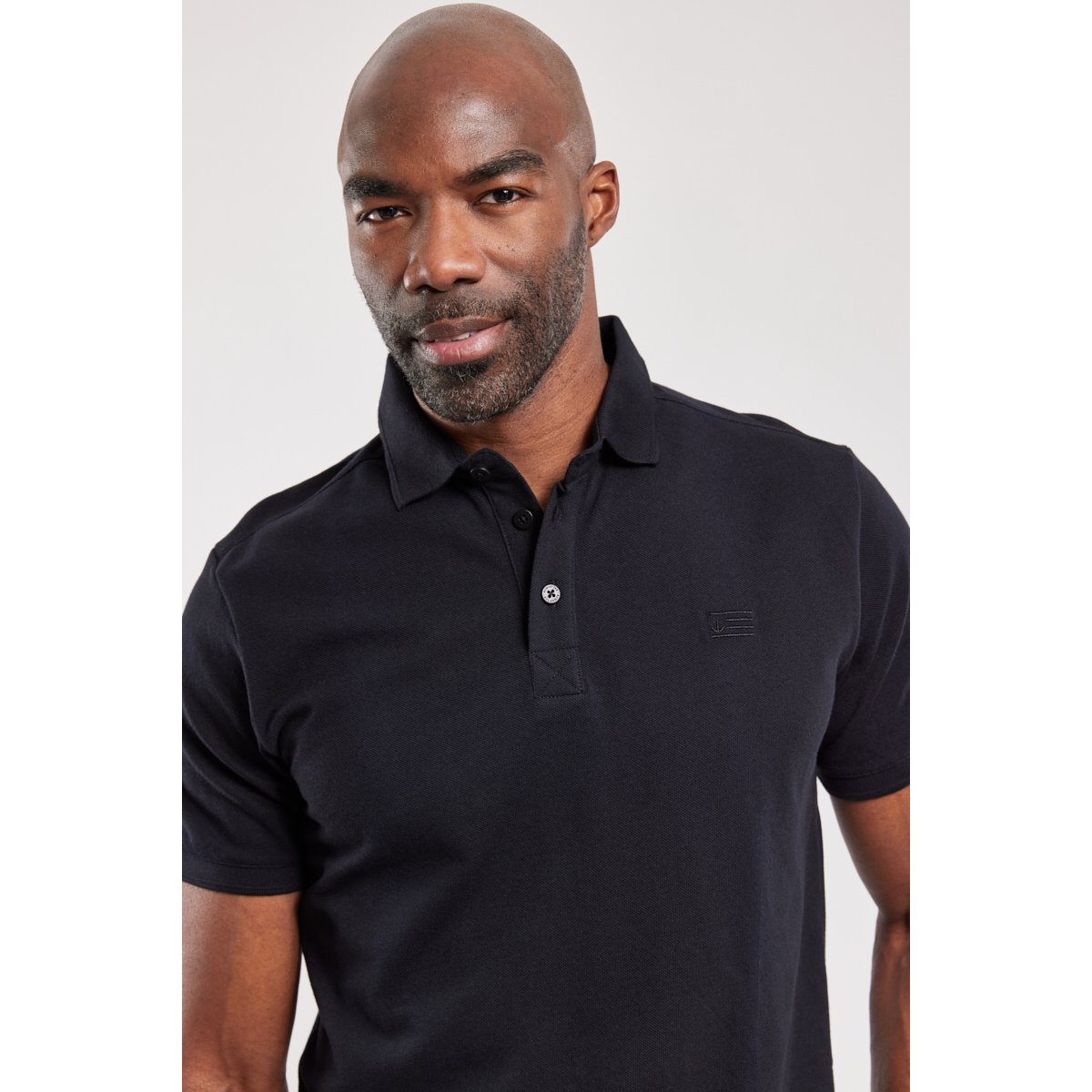 Polo en coton piqué PLONEIS noir, ARMOR-LUX