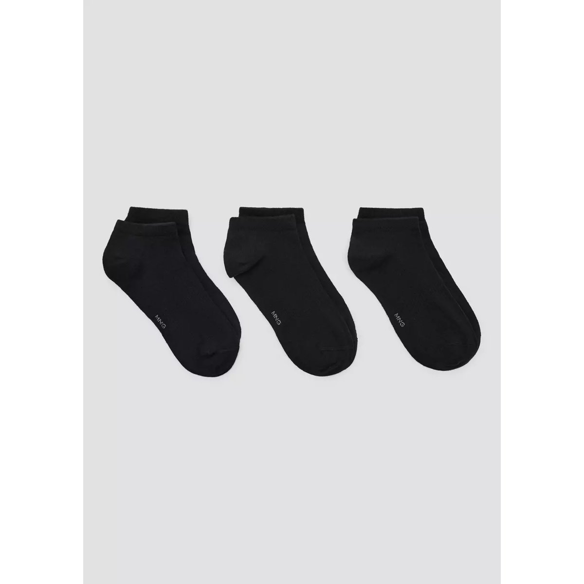 Lot 3 paires de chaussettes coton noir, MANGO MAN