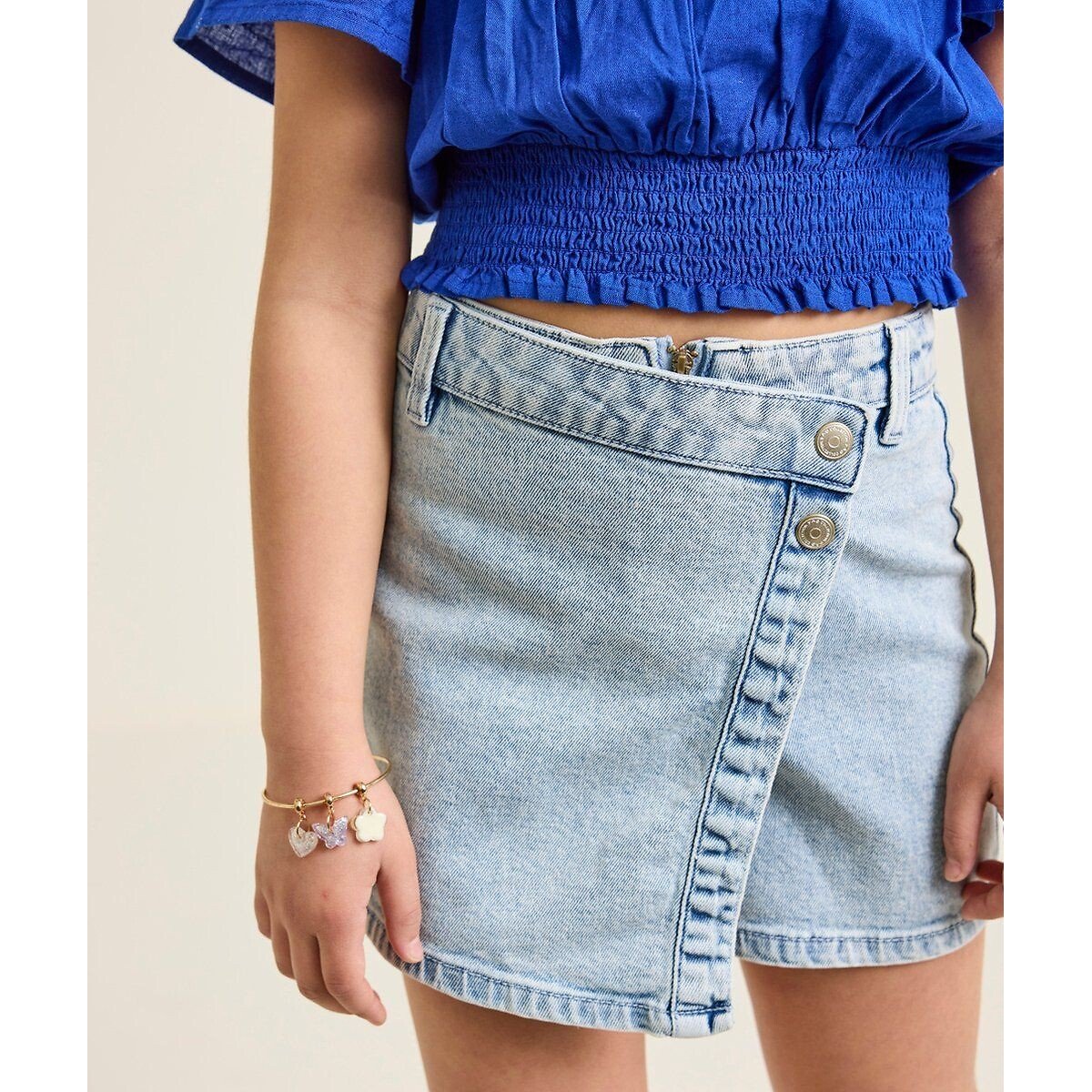 Denim skort denim blauw, TAPE A L'OEIL