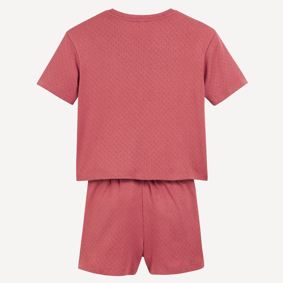 Pyjashort en maille pointelle terracotta, LA REDOUTE COLLECTIONS