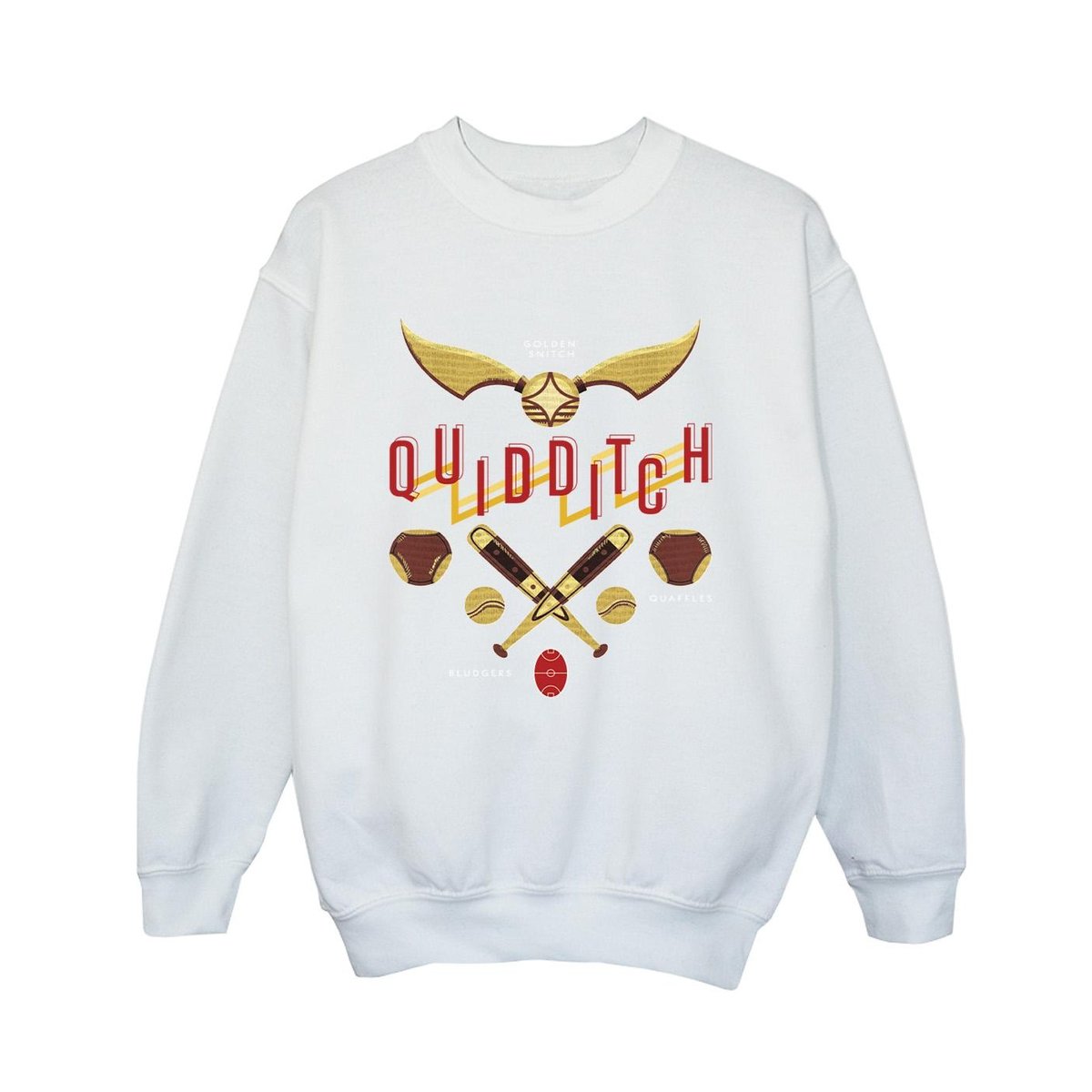 Sweat QUIDDITCH GOLDEN SNITCH blanc, HARRY POTTER