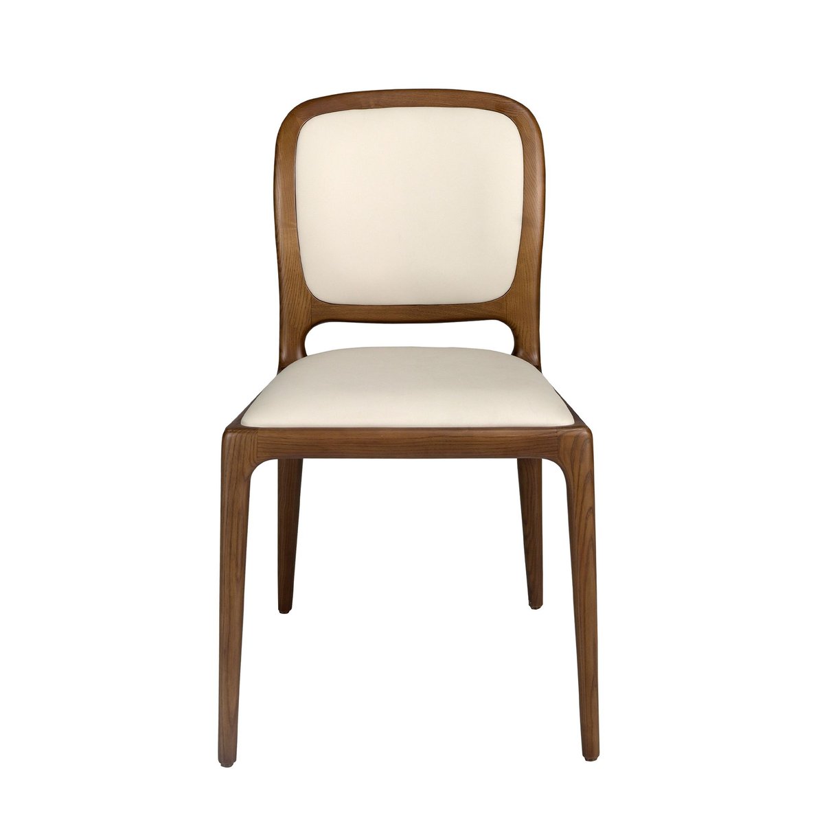 Chaise en simili cuir noyer | crème, ANGEL CERDA