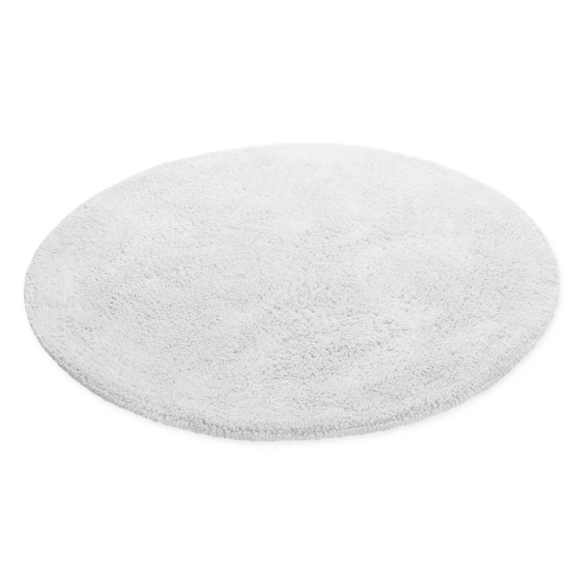 Tapis de bain coton uni 1400 g/m², rond ,  ERIK blanc, WECON HOME