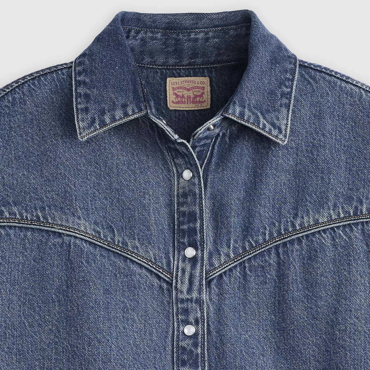Chemisier court manches courtes denim bleu denim, LEVI'S