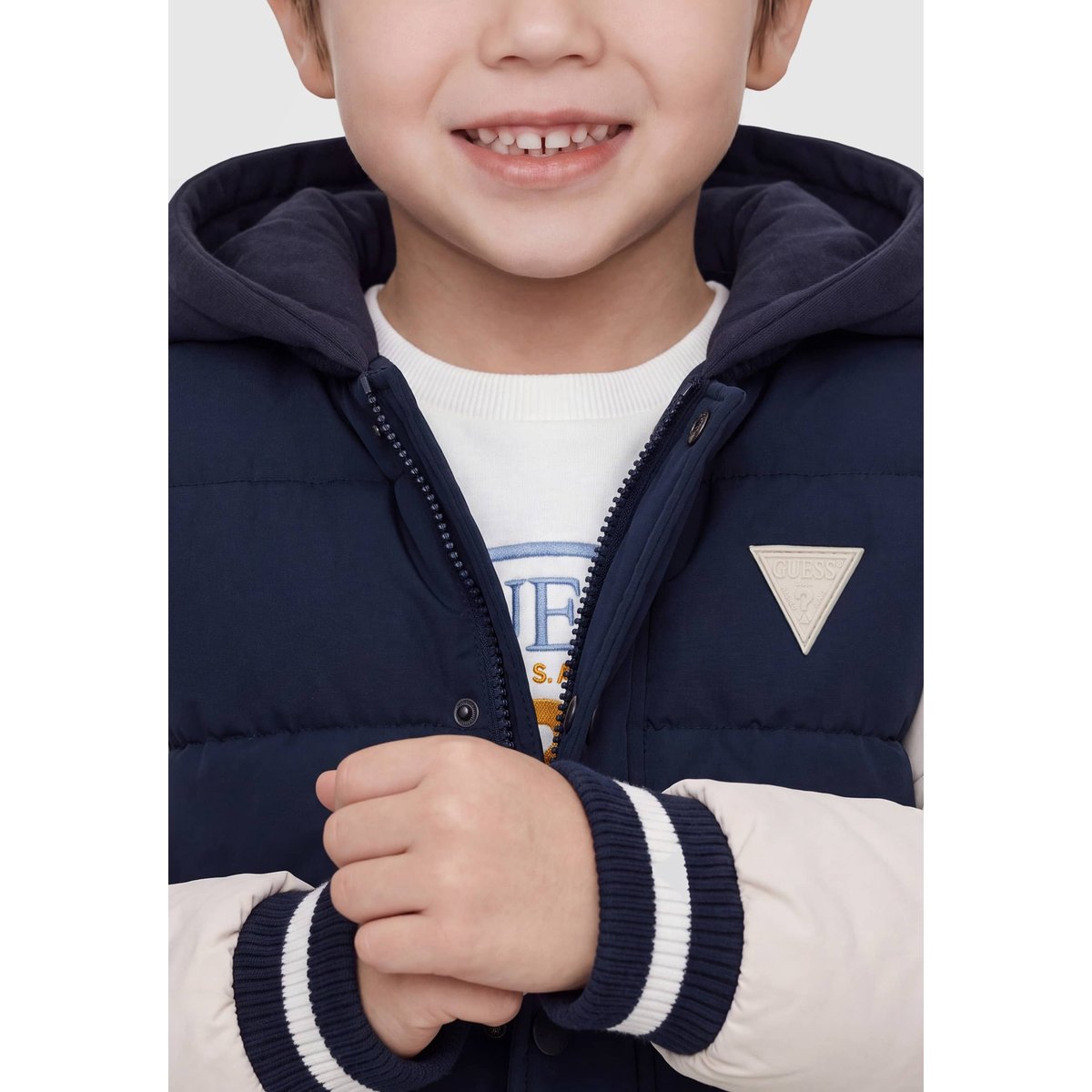 Doudoune À Capuche bleu, GUESS KIDS