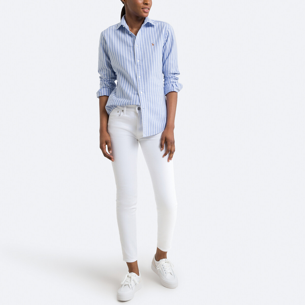 Striped Long Sleeve Shirt blue striped/white, POLO RALPH LAUREN