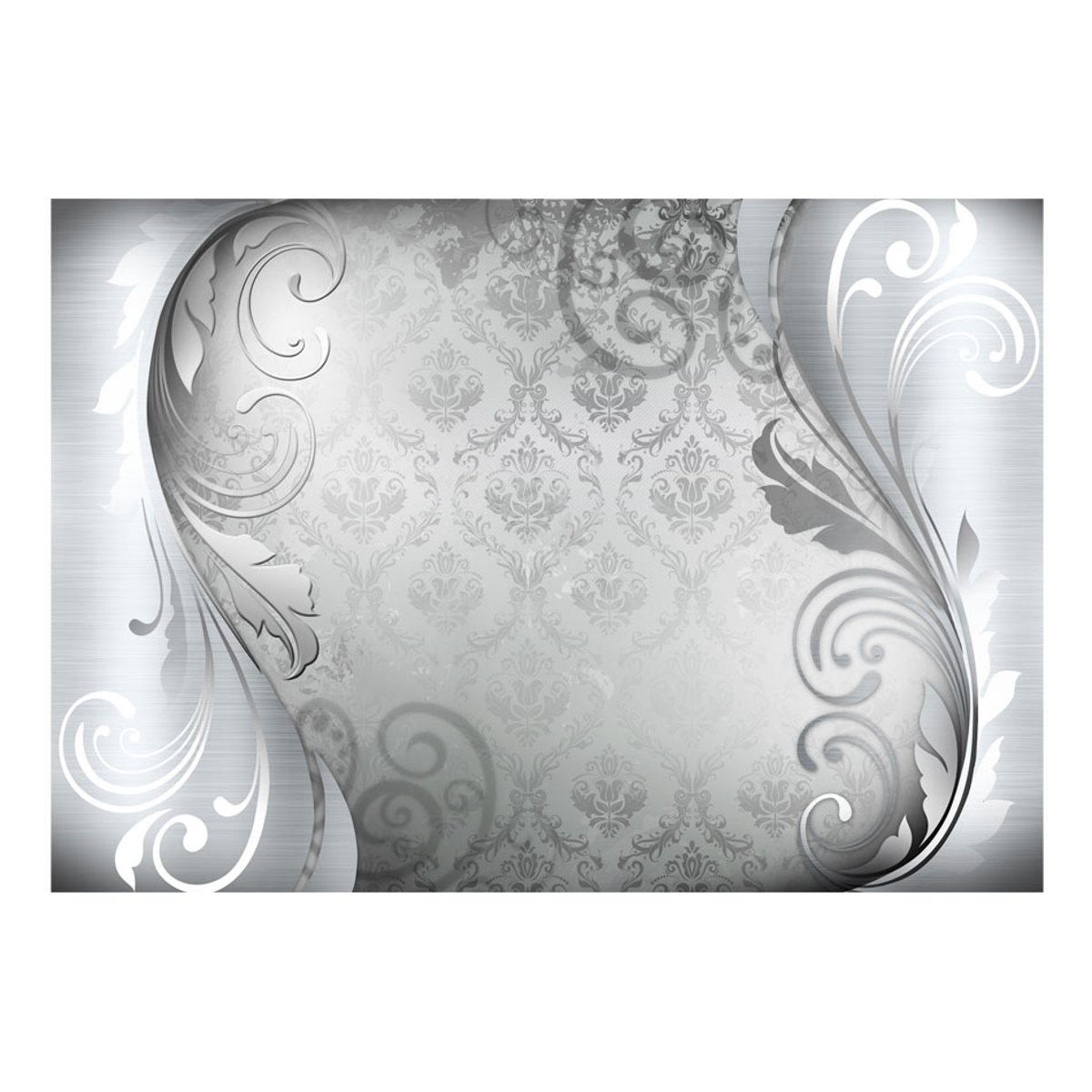 Papier peint intissé panoramique Abstractions Gray ornament gris / argent, EDEN