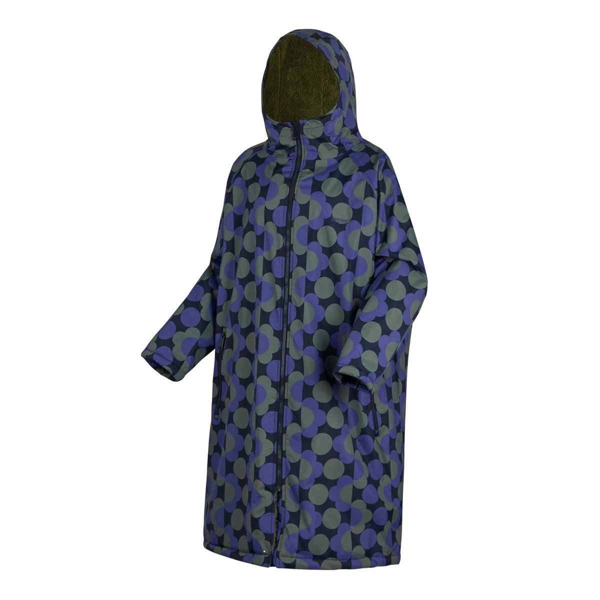 Peignoir à langer imperméable motif/style à pois ORLA KIELY bleu / olive foncé, REGATTA