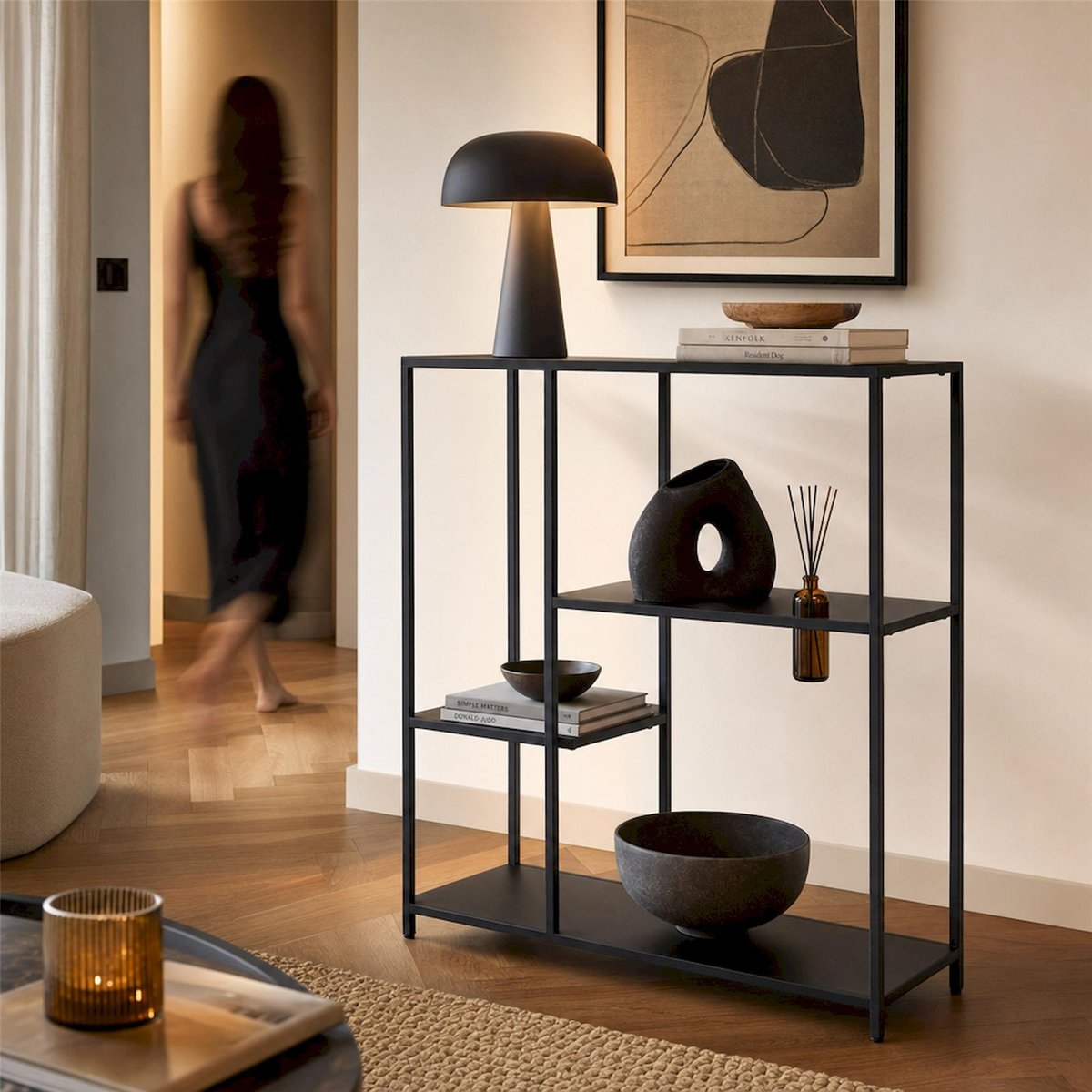 Étagère métal collection KRAPINA graphite, RECOLLECTION