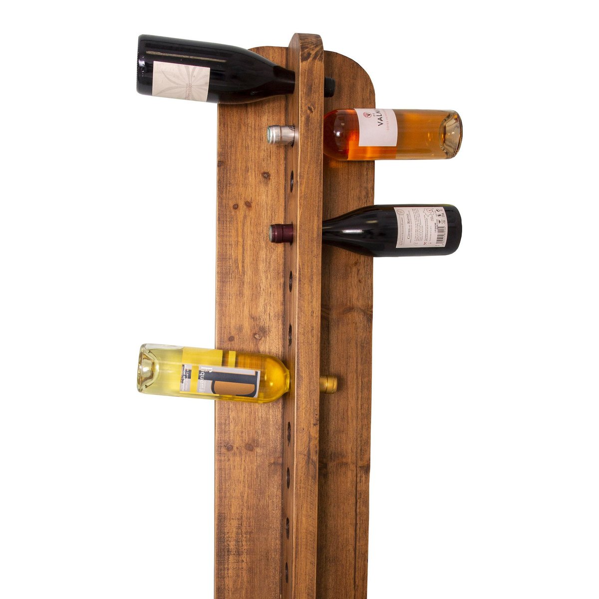 Porte-bouteille mural bois 17 bouteilles 26x14x136.5cm bois, WADIGA