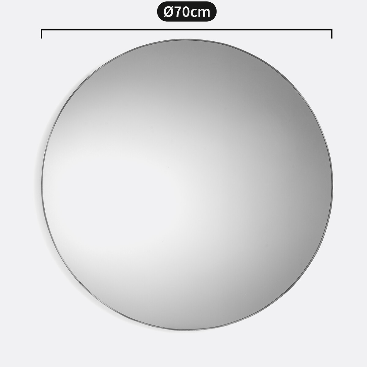 Miroir rond en métal acier Ø 70 cm, Uyova laiton, LA REDOUTE INTERIEURS