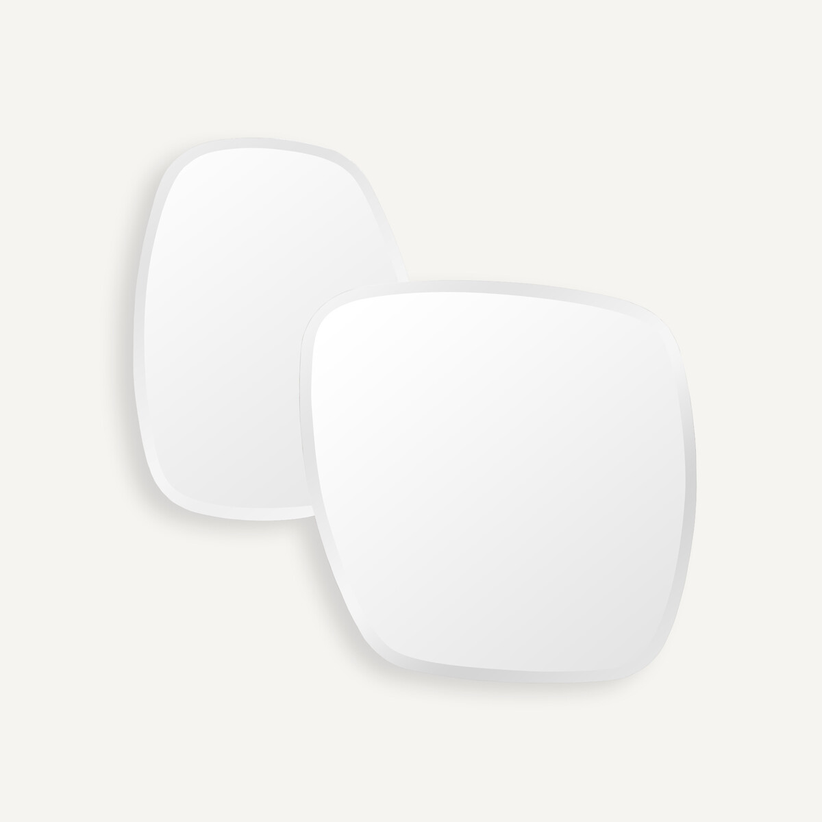 Miroir asymétrique double, hauteur 67,8 cm, NELLA noyer, AM.PM