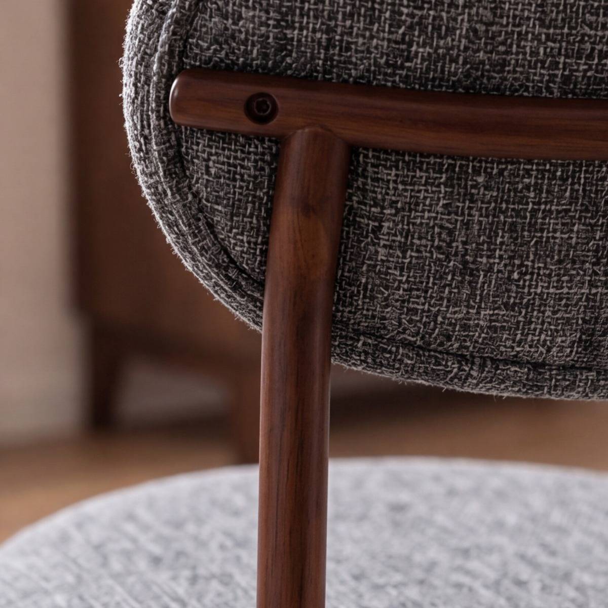 Lot de 2 chaises en tissu et métal JANIS gris, MADE IN MEUBLES