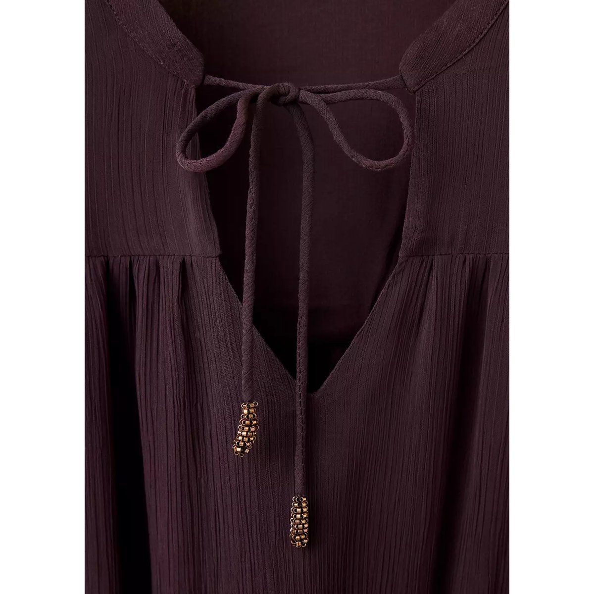 Robe texturée à perles pourpre, MANGO TEEN