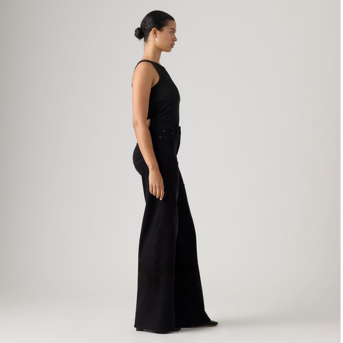 Jean 728 taille haute Wide Leg noir - worn midnight, LEVI'S