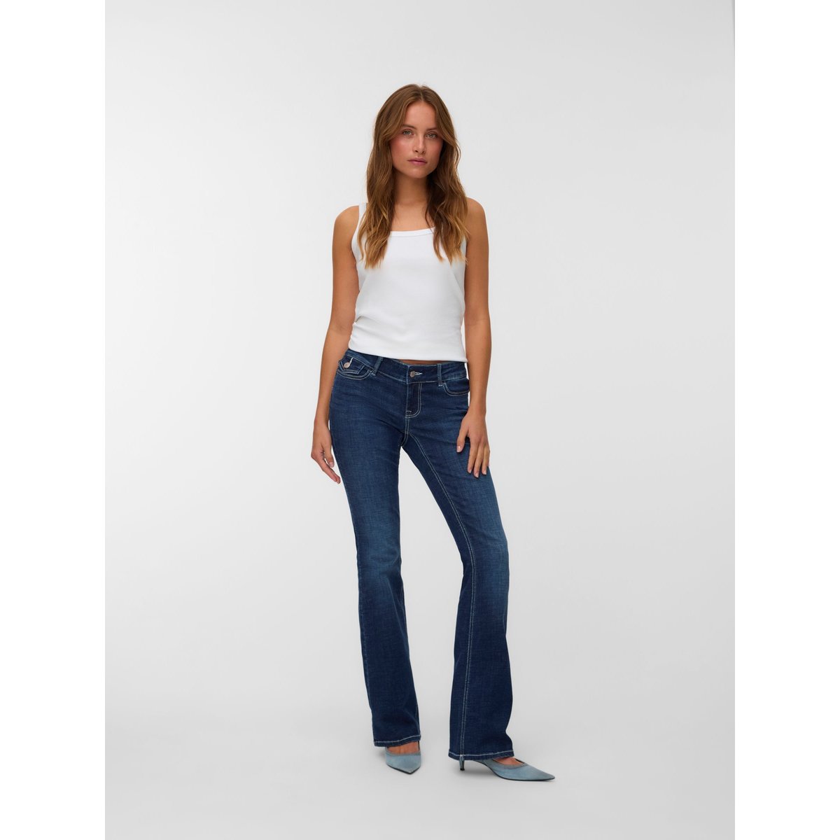 Jean Flared dark blue denim, VERO MODA