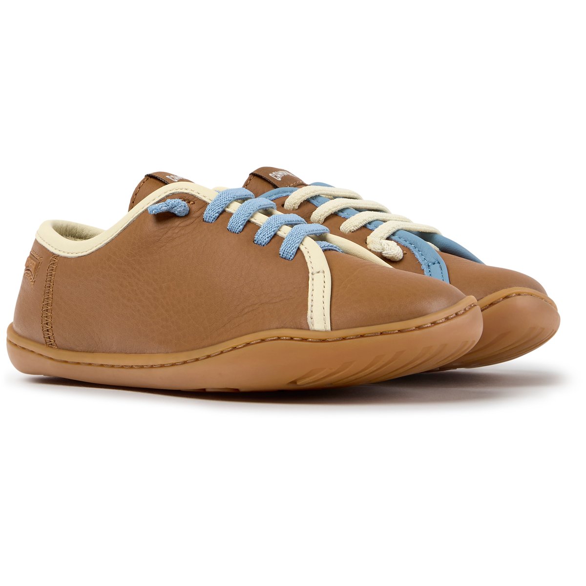 Baskets Peu Cami Twins Smooth Leather brun moyen 007, CAMPER