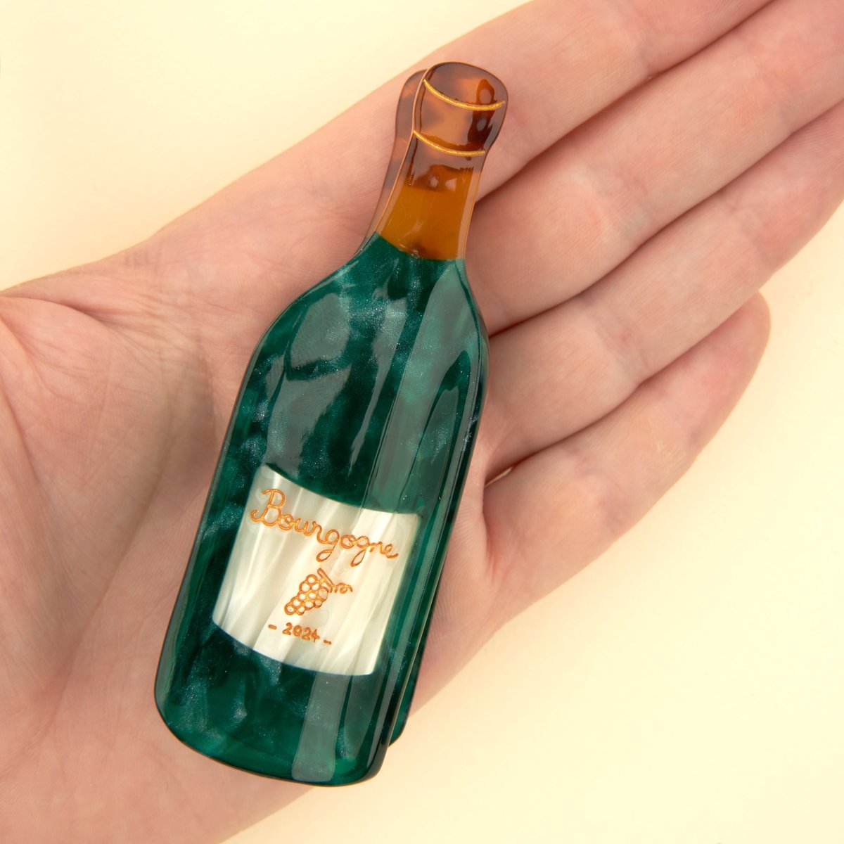 Pince à cheveux VIN vert bouteille, COUCOU SUZETTE