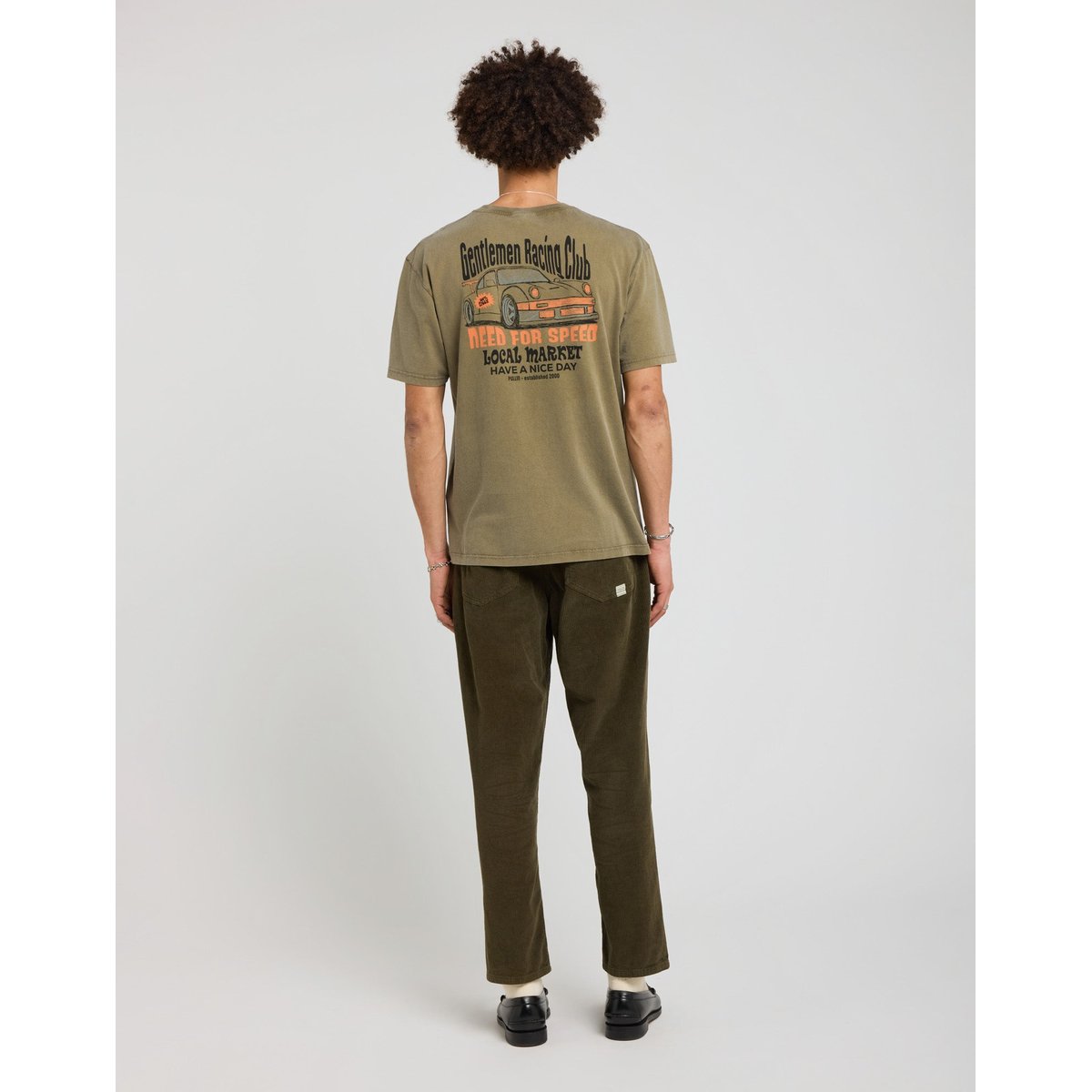 PANTALON MID LOOSE VELOURS ROYCYPRESS vert forêt, PULLIN