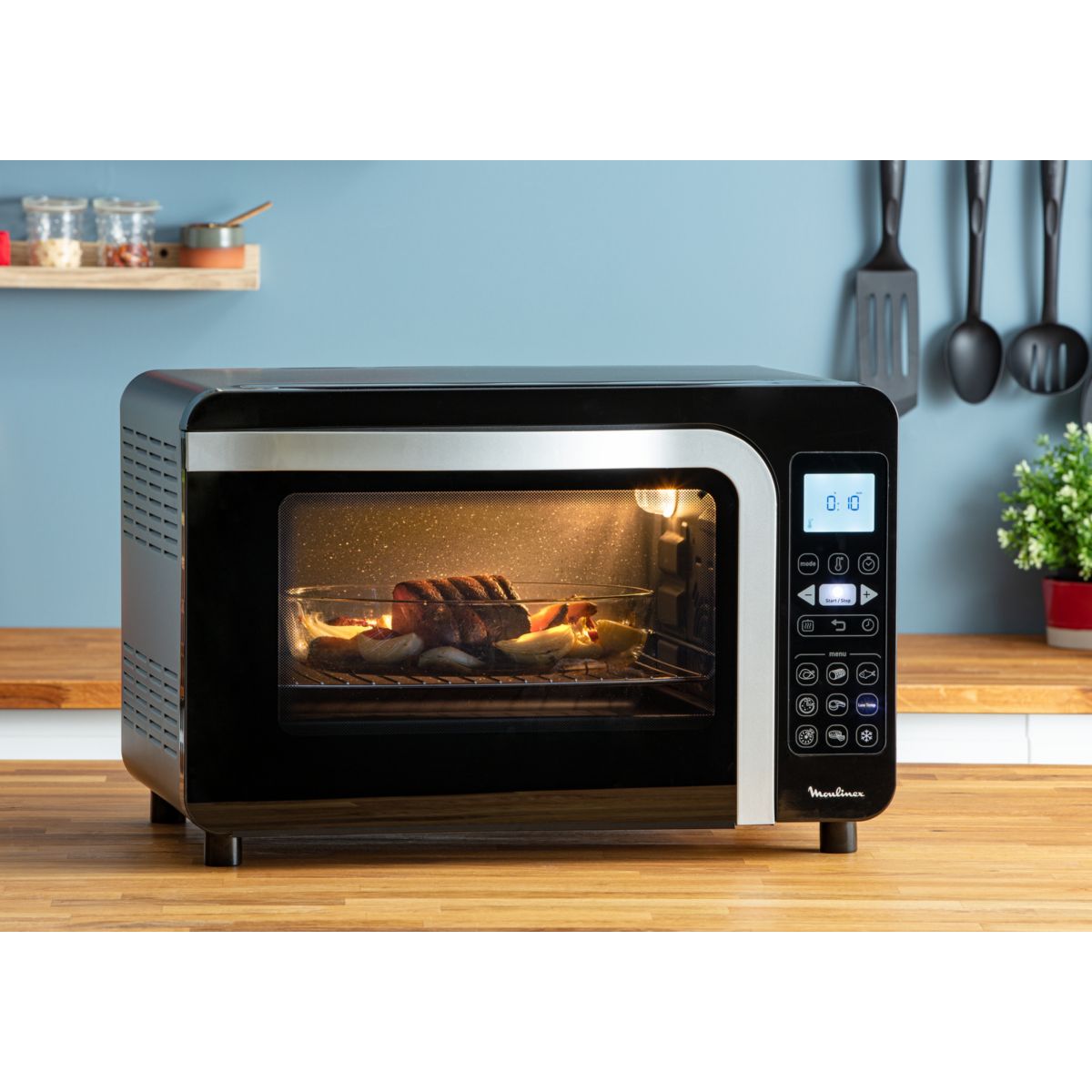 Mini four DELICIO TACTILE OX286810 noir, MOULINEX