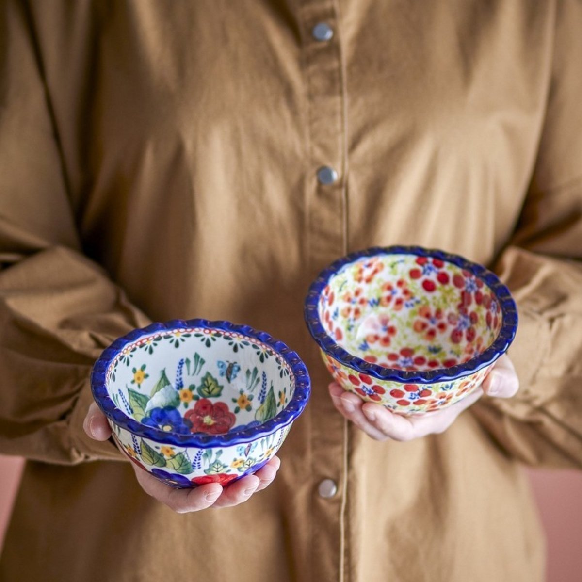 Bols peint motif floral FLORIST set de 2 multicolore, BLOOMINGVILLE