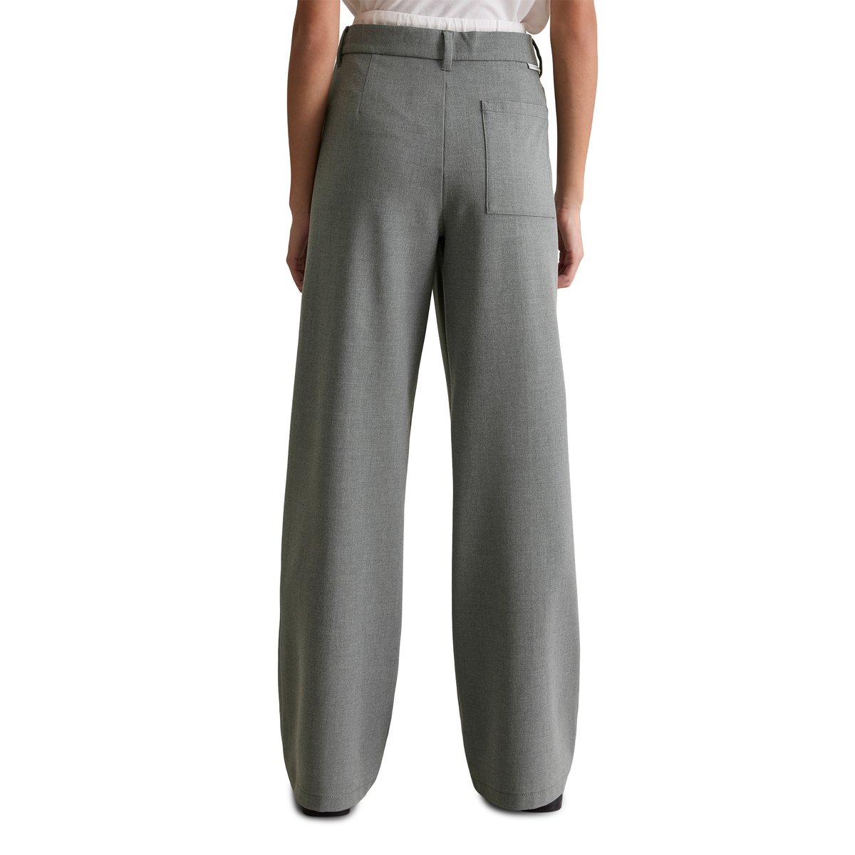 Pantalon deux-en-un loose en doux mélange de viscose et de coton gris, MARC O’POLO DENIM