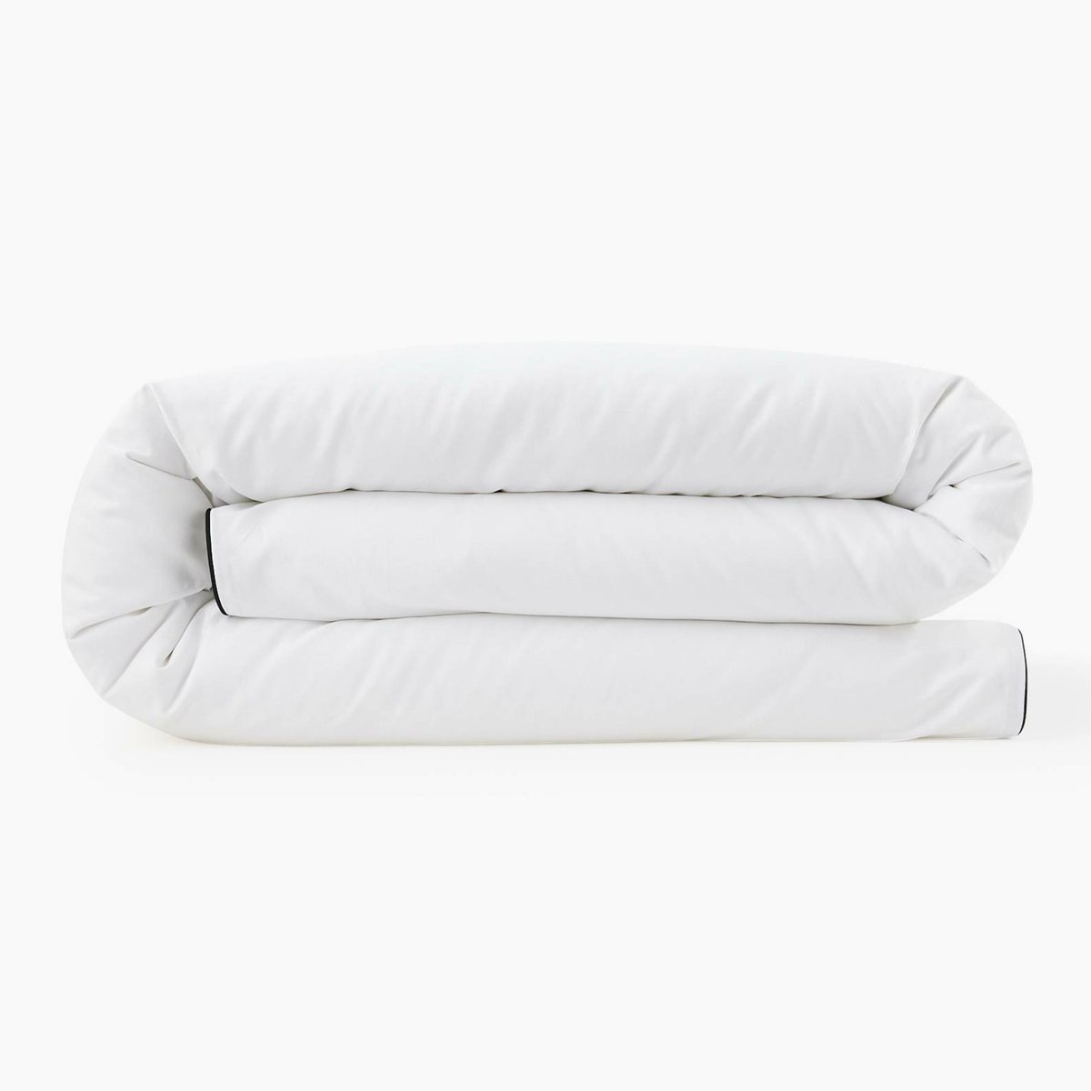 Housse de couette, satin de coton bio blanc, MONOPRIX