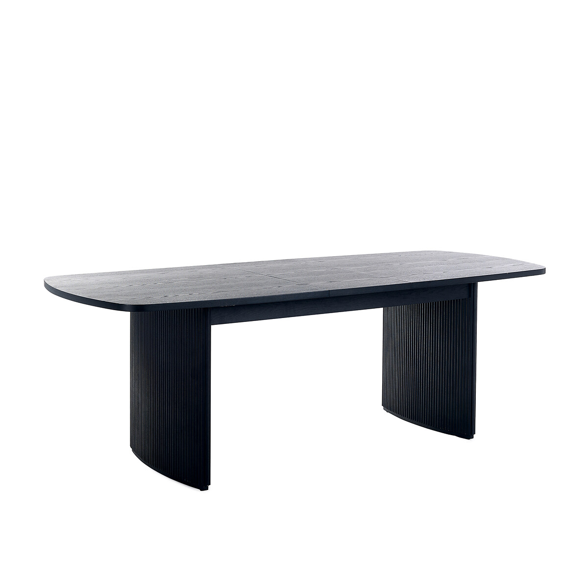 Lucien Fluted Wood Extending Dining Table black, SO'HOME