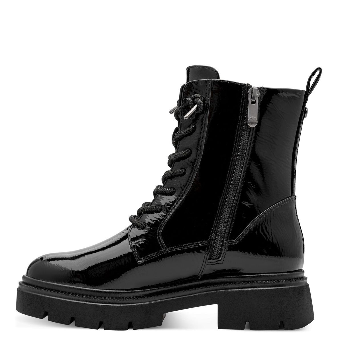 Bottine talon bloc noir laque, MARCO TOZZI